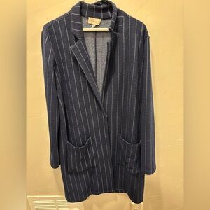 Elegant Navy Pinstripe Blazer